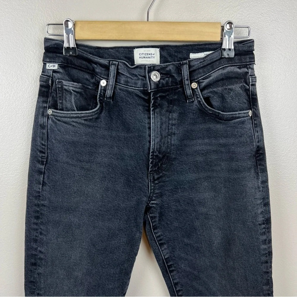 Citizens of Humanity Emannuelle Boot Cut Jeans Size 24 Faded Black Mid Rise - Picture 4 of 11